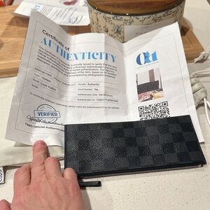 Louis Vuitton Graphite Checkered Card Holder
